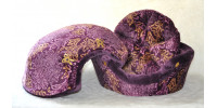 Coussin Coquille , violet et or (moyen)